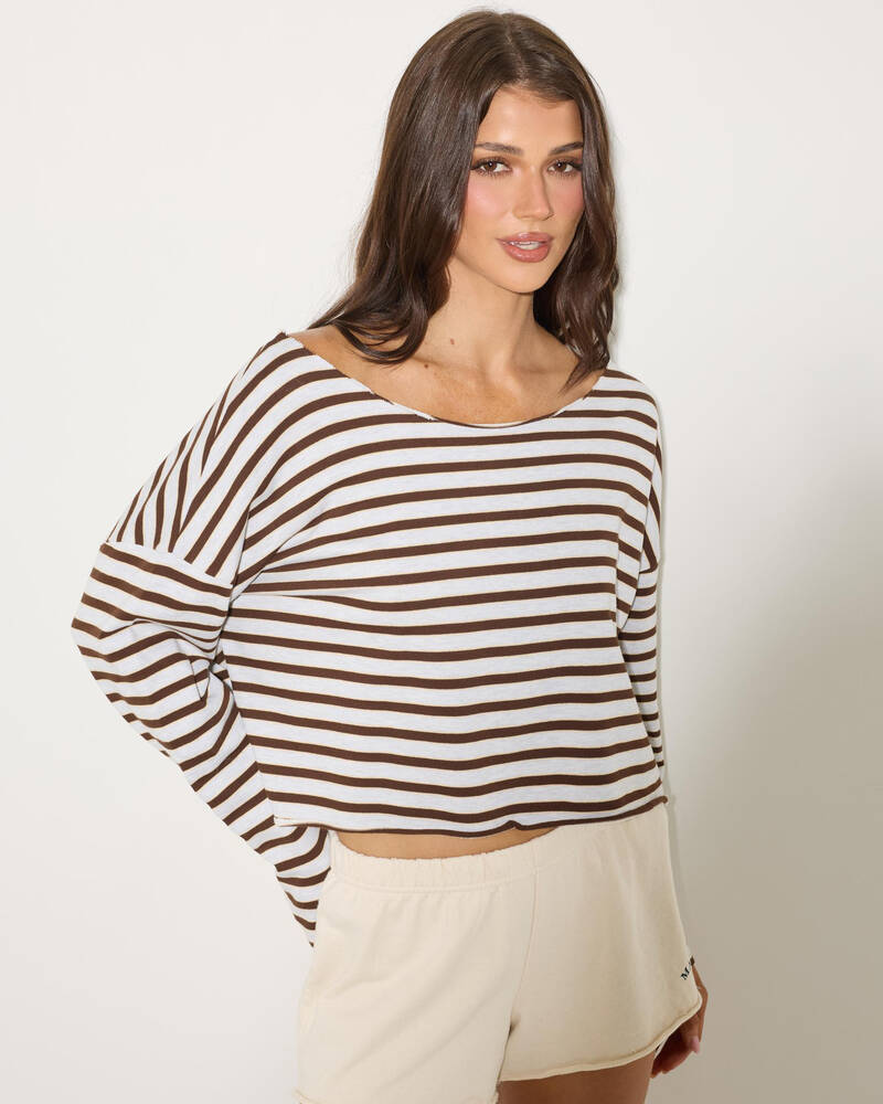 Malibu Life Layne Off Shoulder Long Sleeve Top for Womens