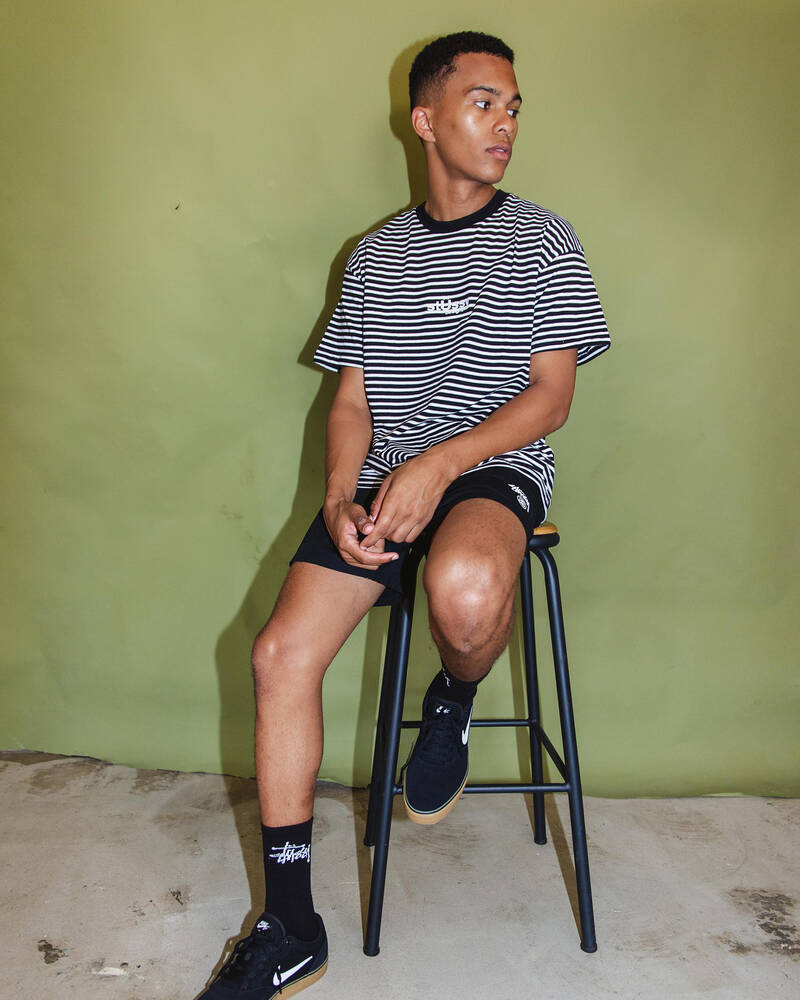 Stussy Designs Yarn Dye T-Shirt for Mens