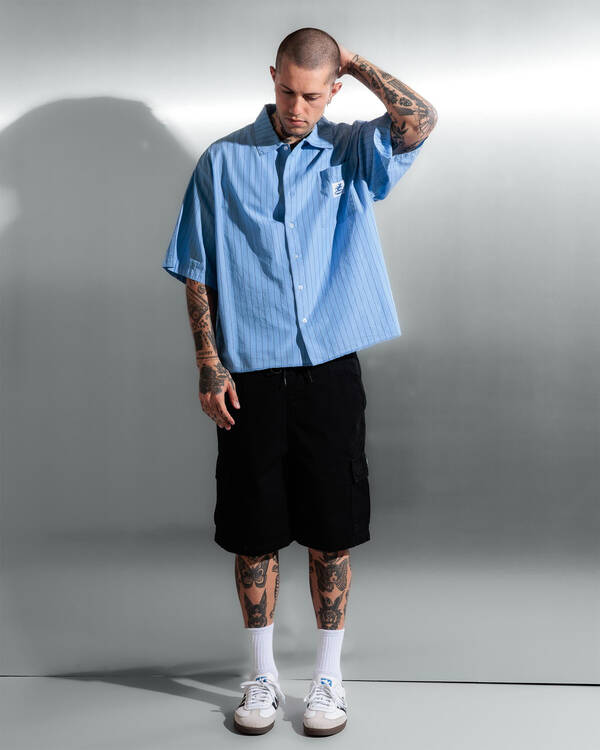 Worship Supplies Shadow Cherub Box Crop Short Sleeve Shirt for Mens