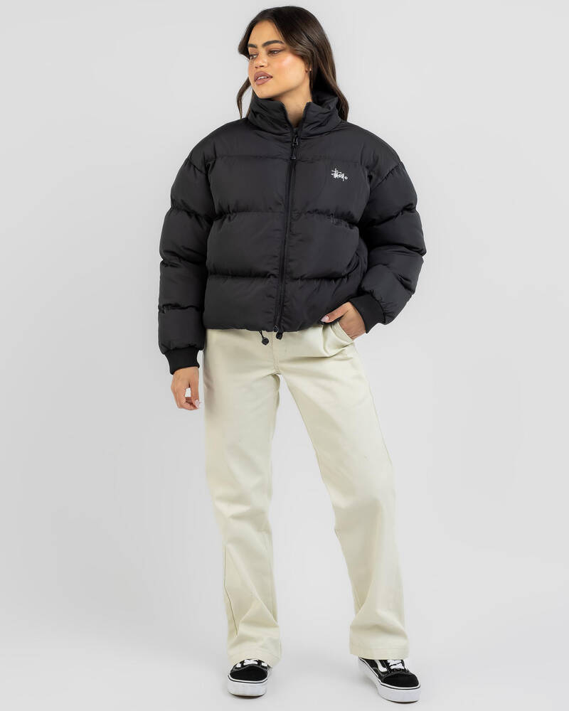 Stussy Graffiti Puffer Jacket for Womens