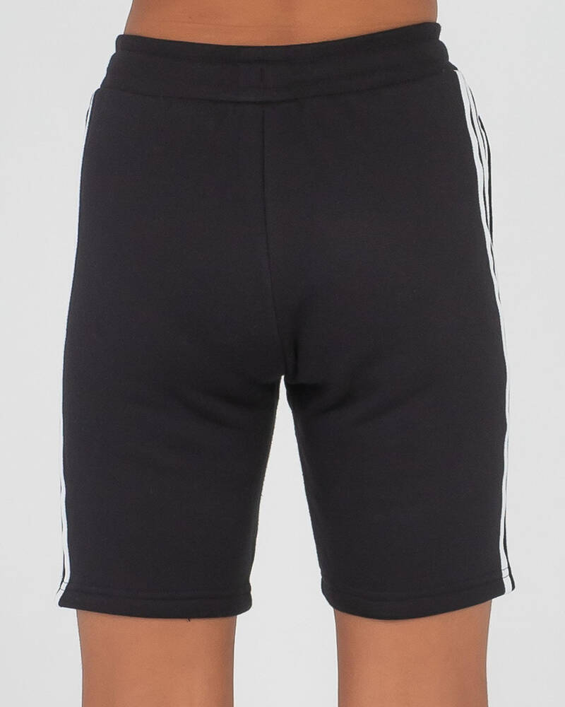 adidas Girls' 3 Stripe Shorts for Womens