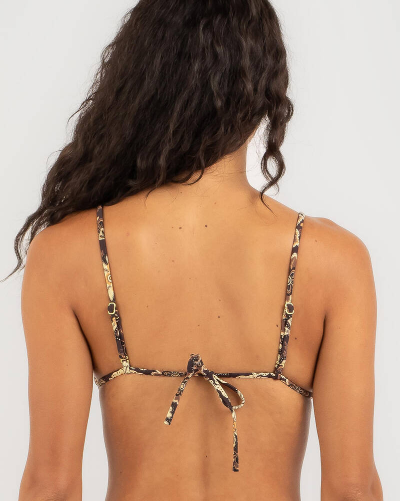 Rhythm Cantabria Floral Slide Triangle Bikini Top for Womens