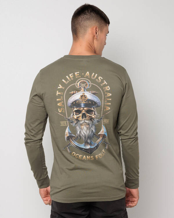 Salty Life Pillager Long Sleeve T-Shirt for Mens