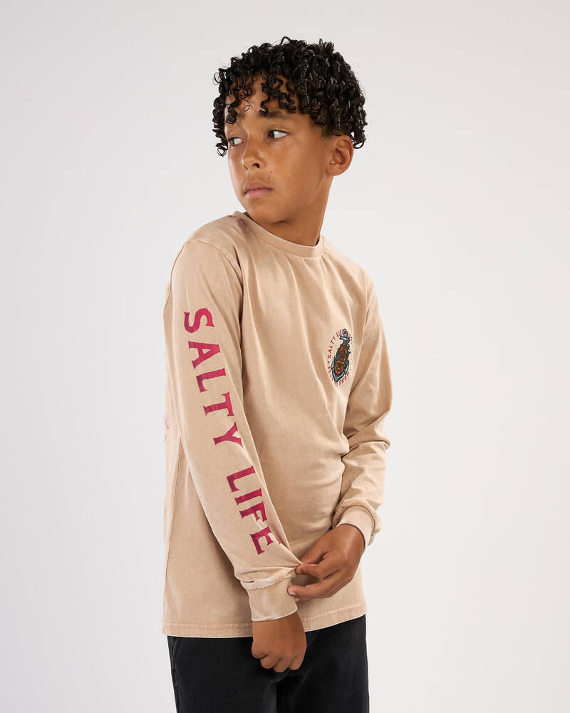 Salty Life Boys' Fear The Deep Long Sleeve T-Shirt for Mens