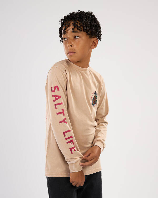 Salty Life Boys' Fear The Deep Long Sleeve T-Shirt for Mens