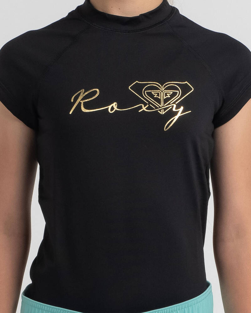 Roxy Girls' Best Life Short Sleeve Rash Vest for Womens