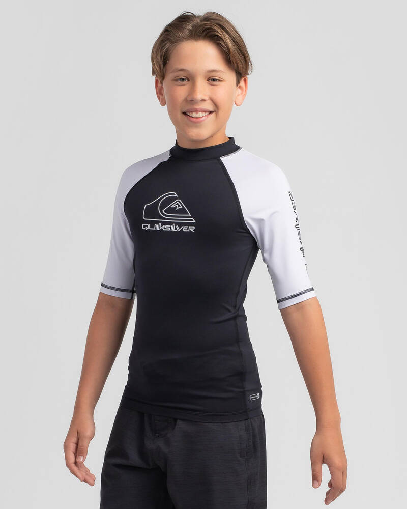 Quiksilver Boys' On Tour Short Sleeve Rash Vest for Mens