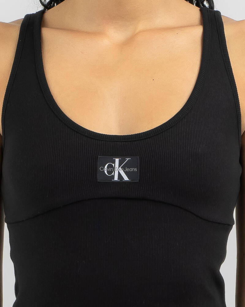 Calvin Klein Jeans Badge Rib Dress for Womens
