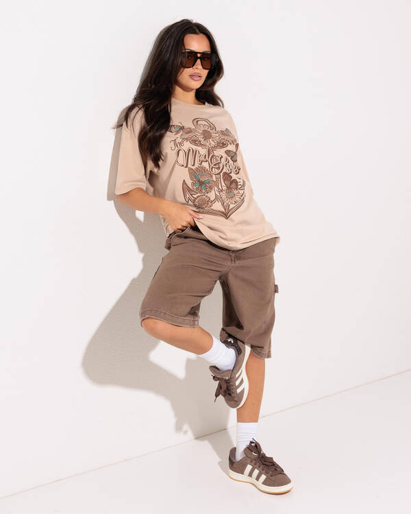 The Mad Hueys Butterfly Anchor Oversized T-Shirt for Womens