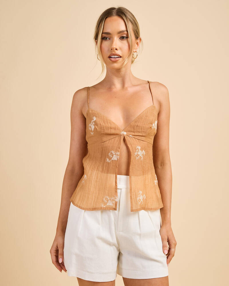 Mooloola Elara Split Front Top for Womens