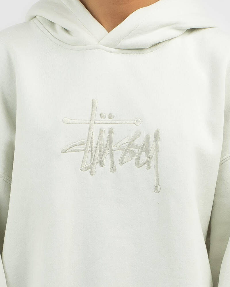 Stussy Graffiti Embroidery Oversized Hoodie for Womens