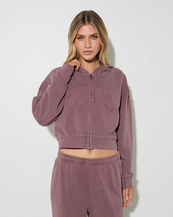 Archive Rota Goth Crop Zip Through Hoodie