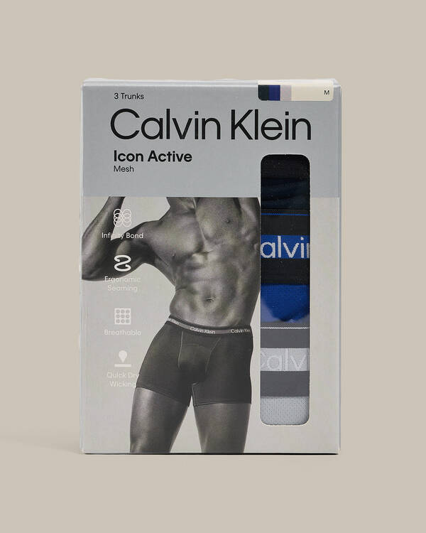Calvin Klein Icon Active Mesh Trunk 3 Pack for Mens