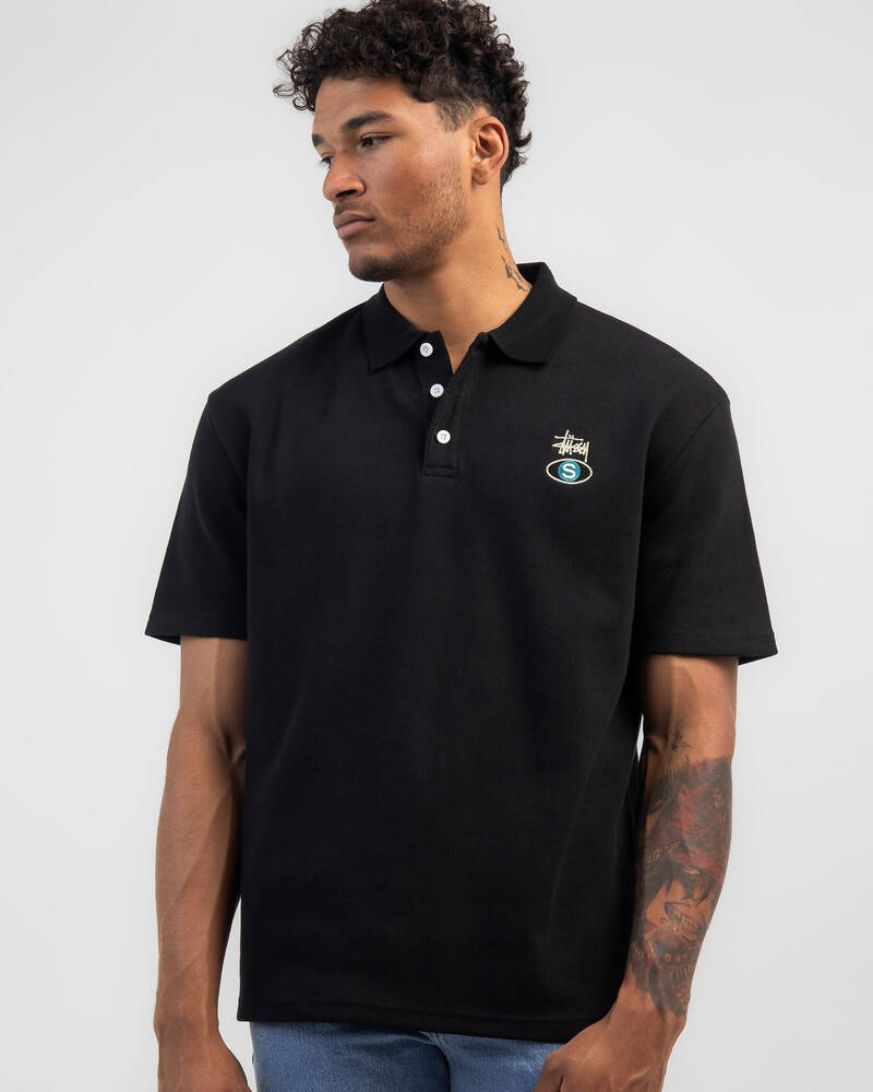 Stussy Rib Short Sleeve Polo Shirt for Mens