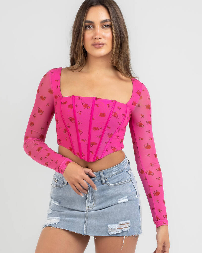 Alive Girl Jessie's Girl Mesh Corset Top for Womens