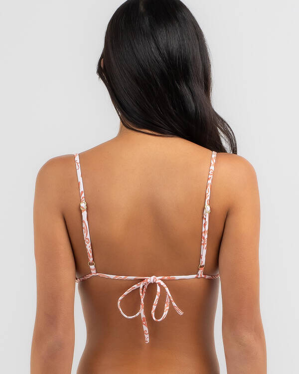 Rhythm Islander Floral Slide Triangle Bikini Top for Womens