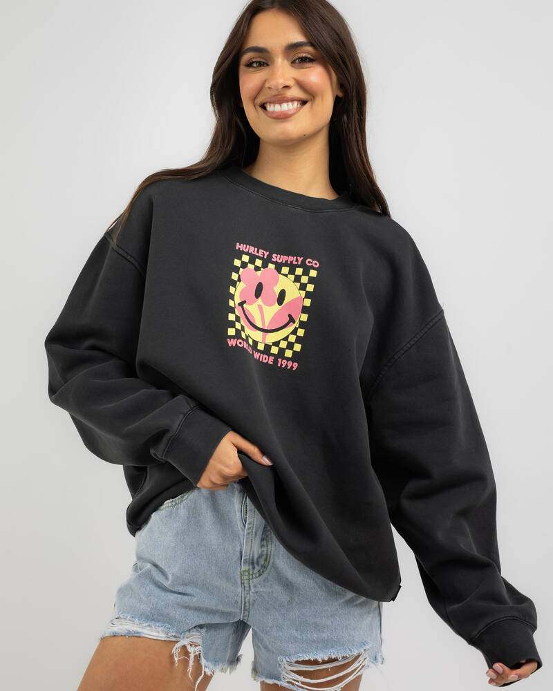 Hurley World Wide Crewneck Sweatshirt for Womens