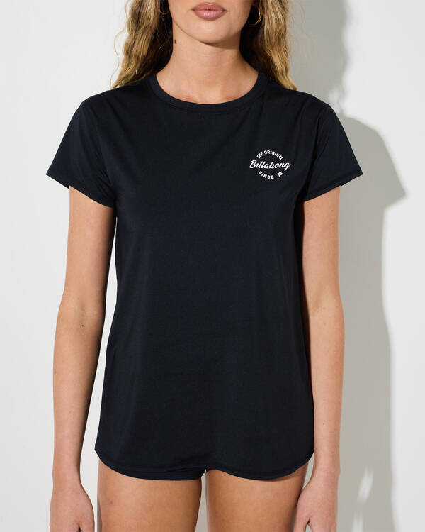 Billabong On Holiday Surf Tee Cap Sleeve Rash Vest for Womens