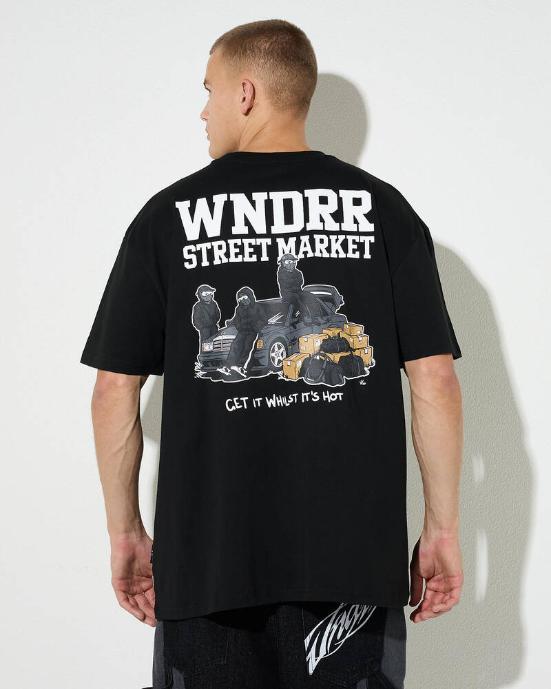 Wndrr Street Market Box Fit T-Shirt for Mens