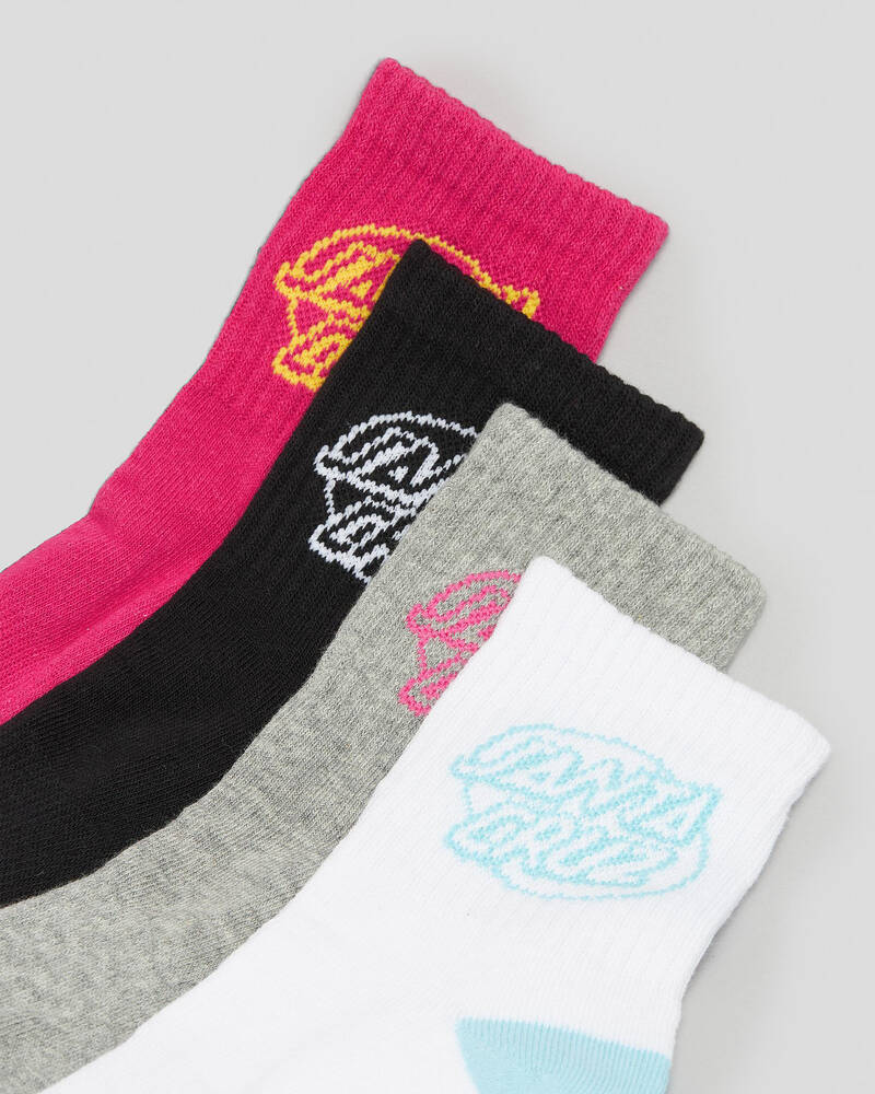 Santa Cruz Girls' Oval Dot Mono Sock Pack for Womens