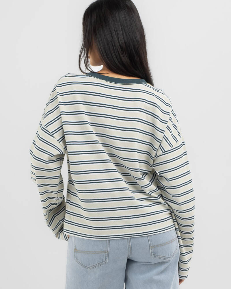 RVCA Ivy Stripes Long Sleeve T-Shirt for Womens