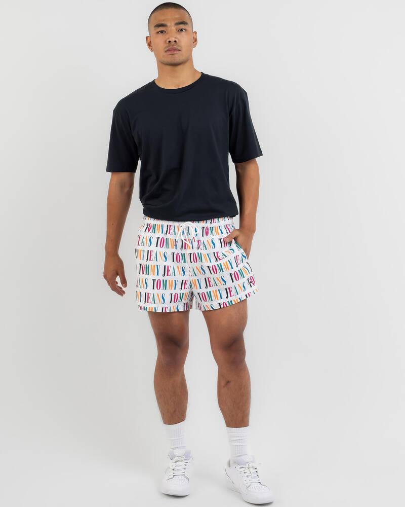 Tommy Hilfiger Solid Print Drawstring Shorts for Mens