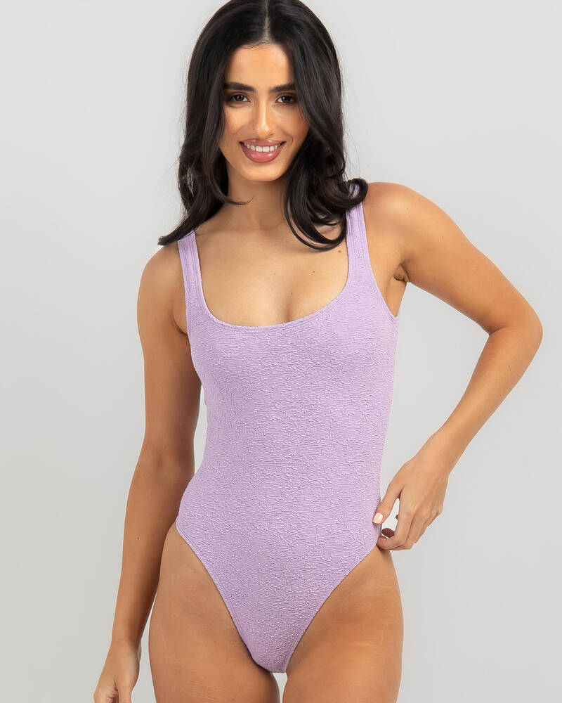 Rusty Sandalwood Retro One Piece Swimsuit for Womens