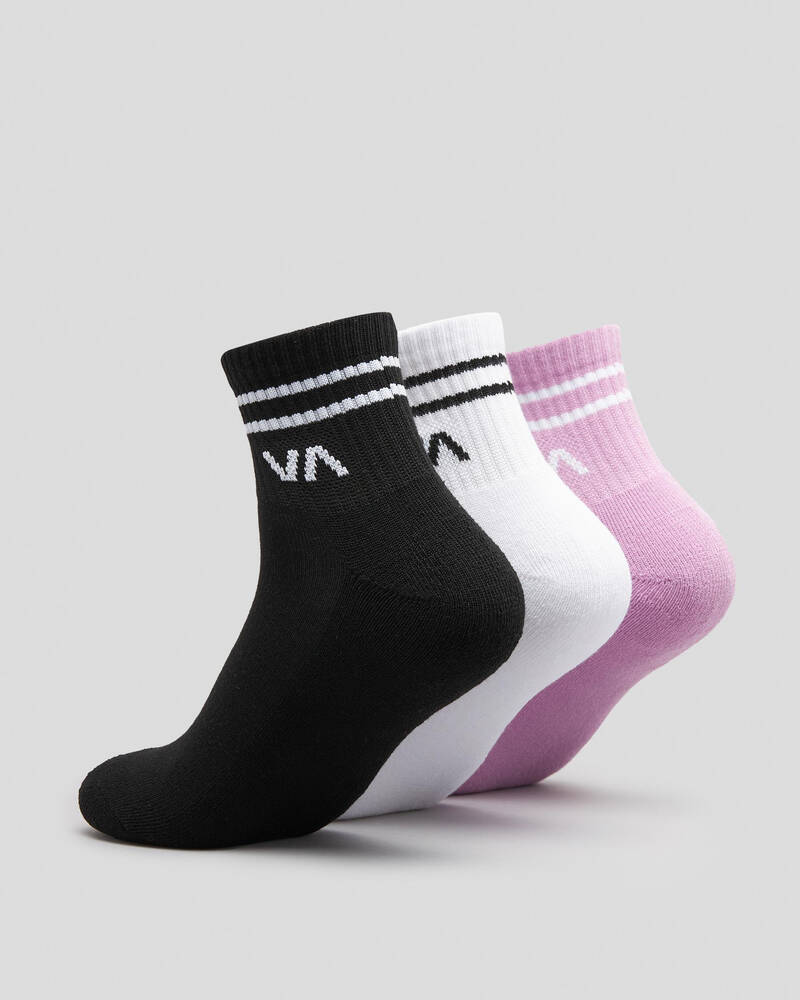 RVCA Women's VA Mini Crew Sock Pack for Womens