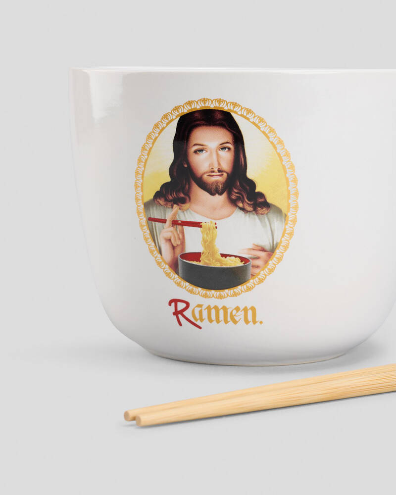 Get It Now Jesus Ramen Ceramic Noodle Bowl with Chopsticks for Unisex