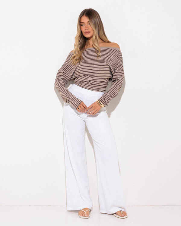 Mooloola Val Stripe Longsleeve Top for Womens