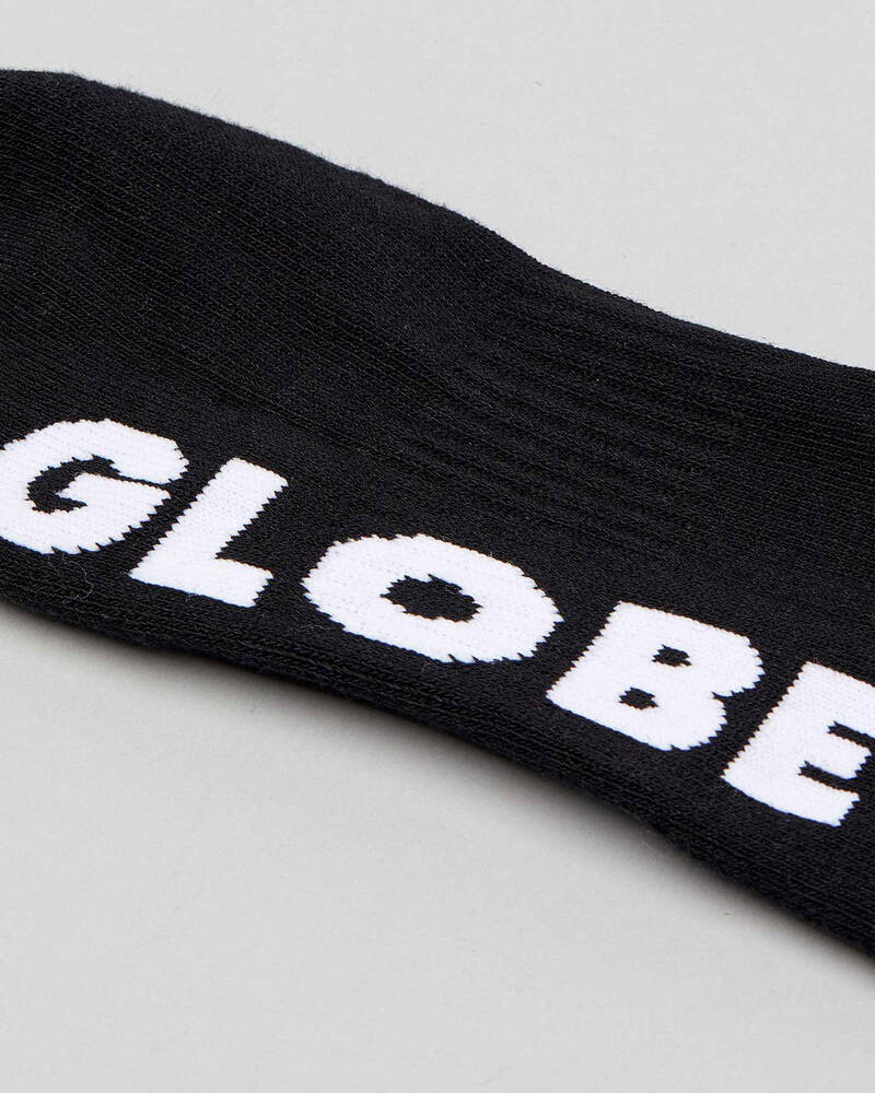 Globe Black Out Crew Socks 5 Pack for Mens image number null