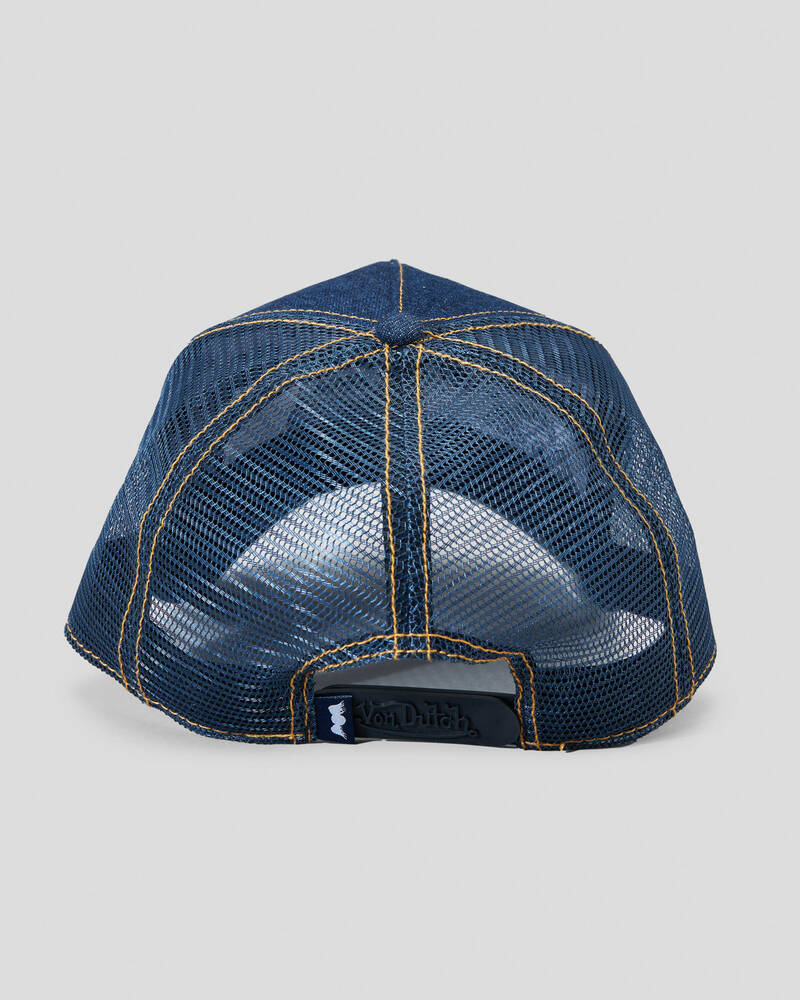 Von Dutch Dark Blue Denim Trucker Cap for Mens
