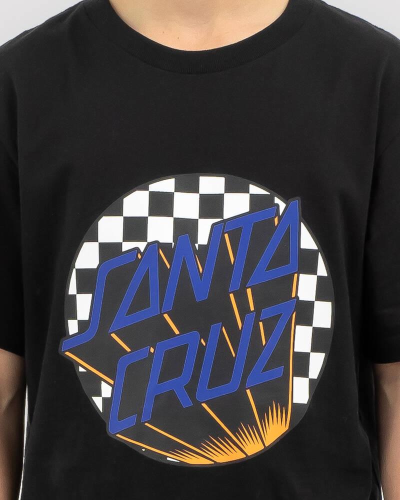 Santa Cruz Boys' Check Delta Dot Front T-Shirt for Mens