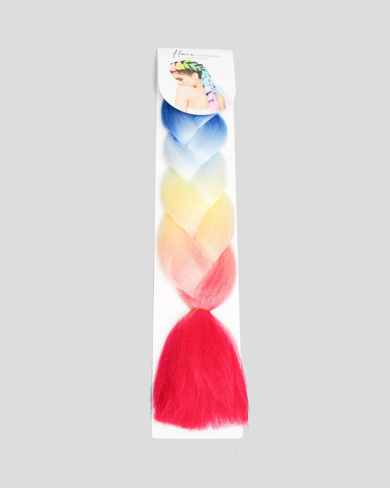 Mooloola Plait Rainbow Hair Extension for Womens