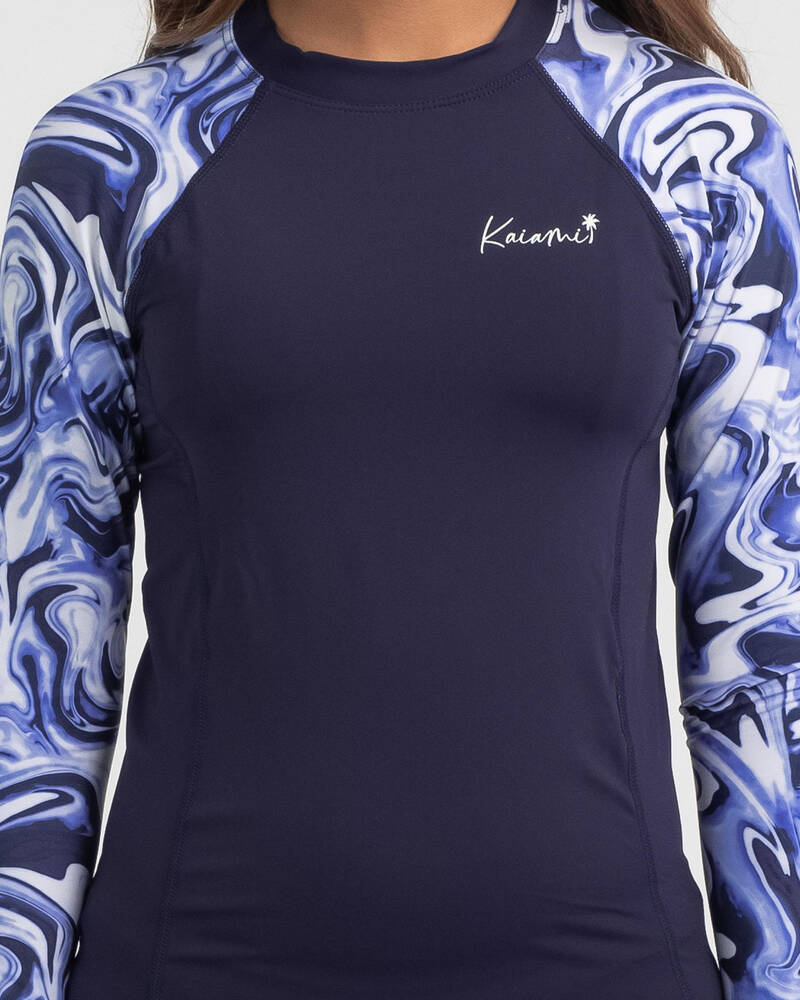 Kaiami Girls' Pixie Long Sleeve Rash Vest for Womens