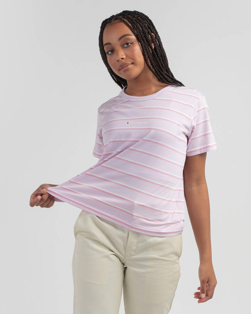 Champion Stripe T-Shirt for Womens