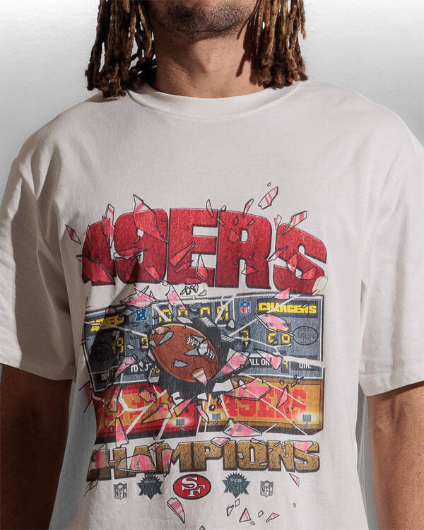 Mitchell & Ness 49ers Smashed Scoreboard T-Shirt for Mens