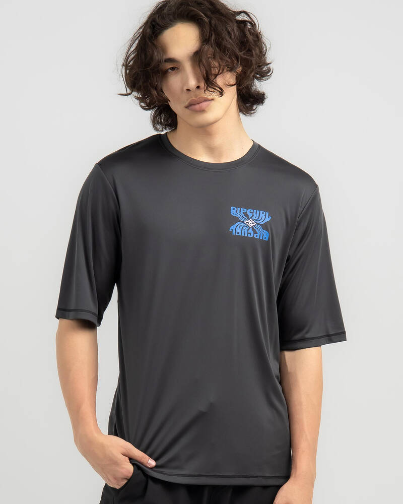 Rip Curl SWC Solar Surflite UPF Short Sleeve Rash Vest for Mens