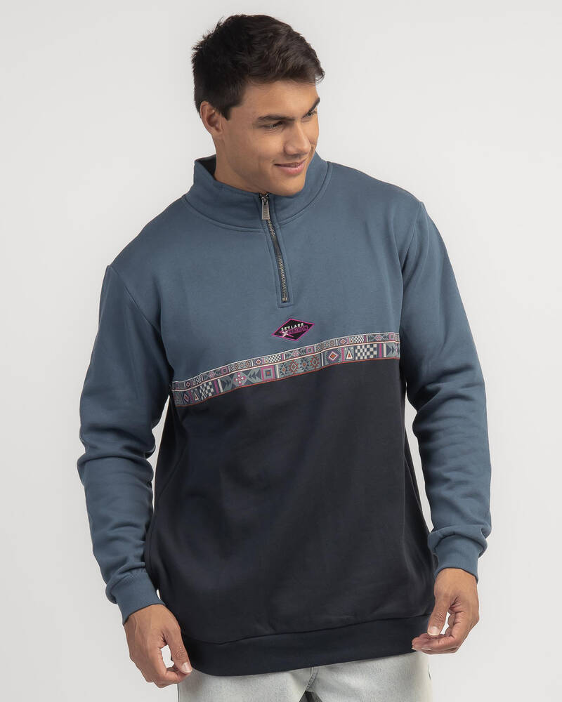 Skylark Affirmative Quarter Zip Crew Sweatshirt for Mens