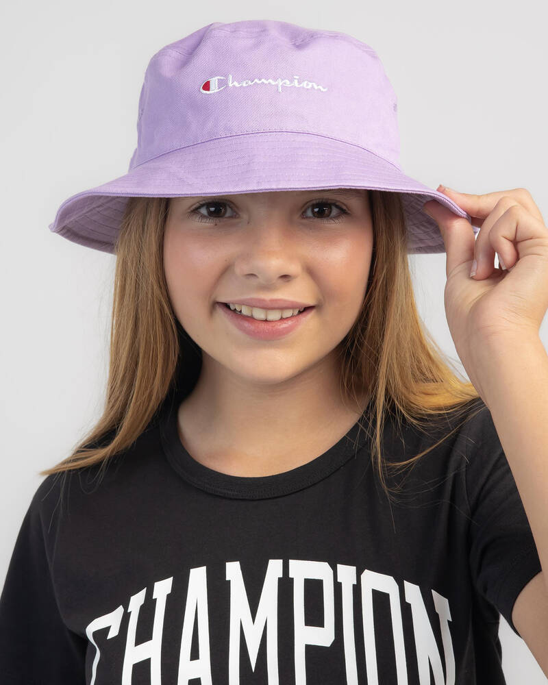 Shop Champion Girls' Logo Bucket Hat In Lilac It - Fast Shipping & Easy