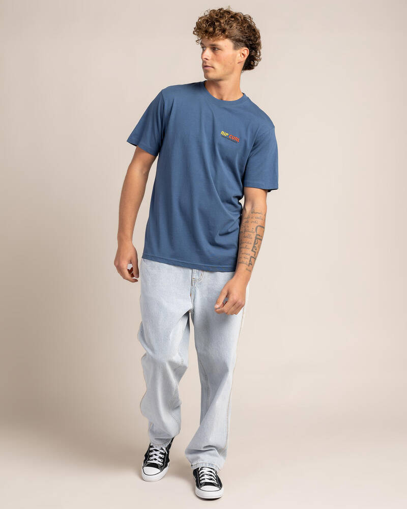 Rip Curl Surf Revival Lined Up T-Shirt for Mens