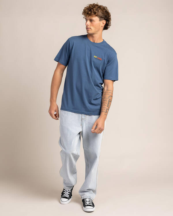 Rip Curl Surf Revival Lined Up T-Shirt for Mens