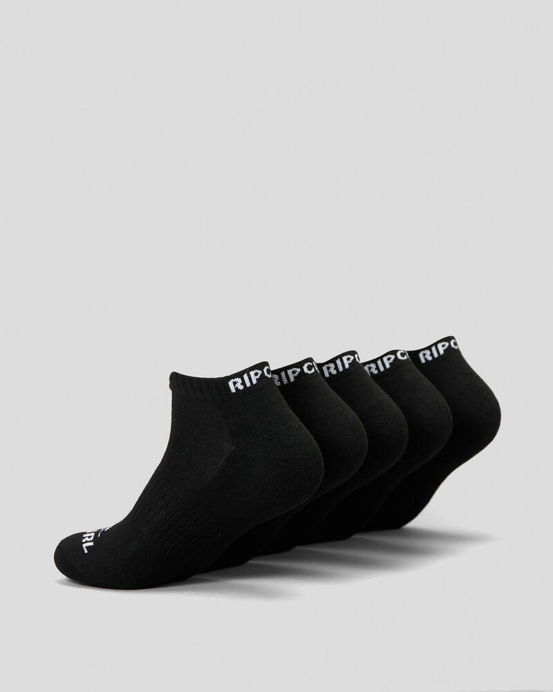 Rip Curl Brand Ankle Socks 5 Pack for Mens