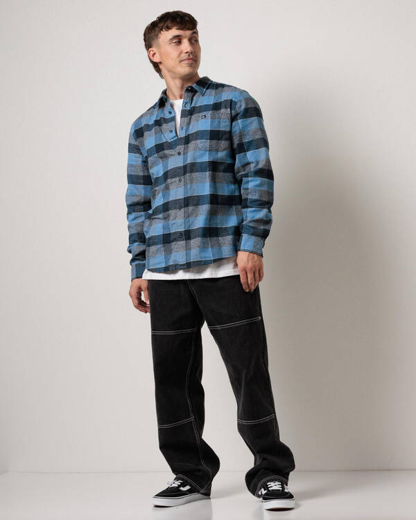 Quiksilver Motherfly Plaid Long Sleeve Shirt for Mens