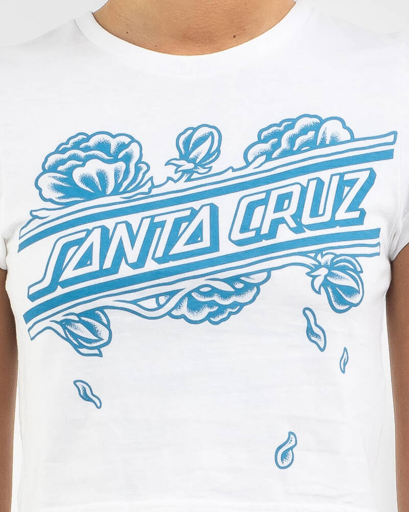 Santa Cruz Floral Strip Mono T-Shirt for Womens