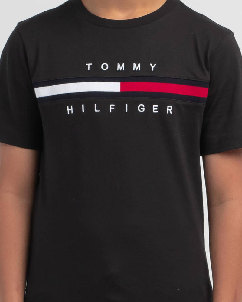Tommy Hilfiger Boys' Flag Rib Insert T-Shirt for Mens