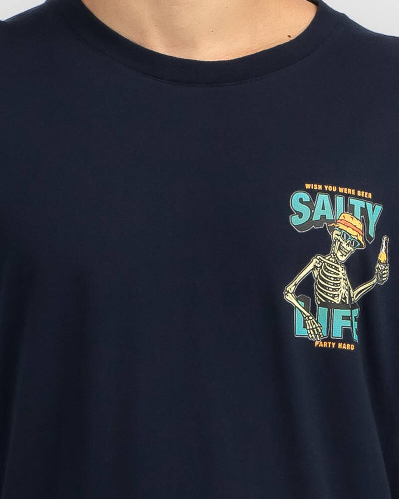 Salty Life Party Hard T-Shirt for Mens