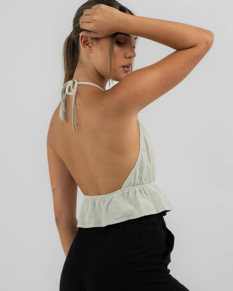 Mint Vanilla Addison Halter Top for Womens