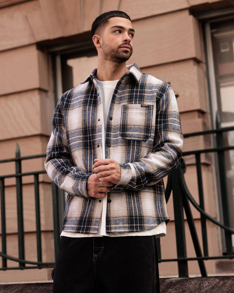 Jacks Ground Long Sleeve Flannel Shirt for Mens