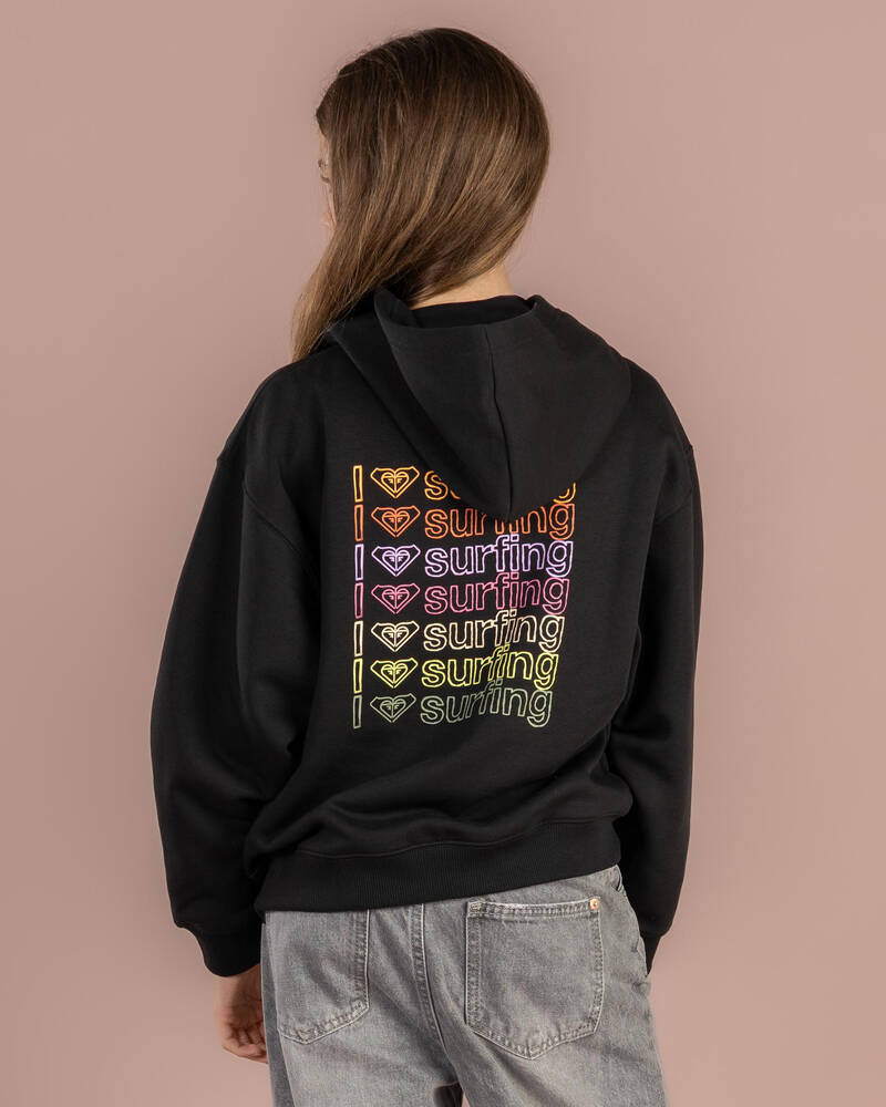 Roxy Girls' Midnight Hike Brushed Zip Through Hoodie for Womens